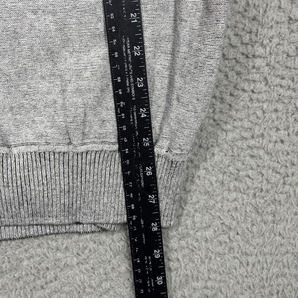 BKE Quarter Zip Sweater Mens L Gray Standard Fit Cotton Mock Neck Ribbed Trim - Picture 7 of 8